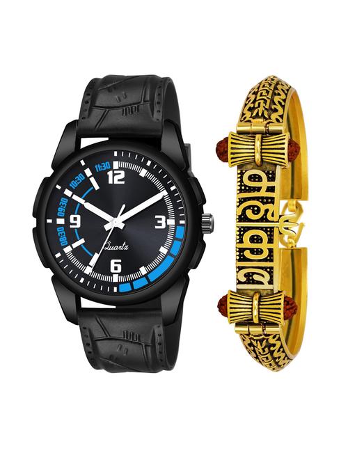 kajaru men analog watch with mahadev bracelet - 18478185 - Very Small Image - 1