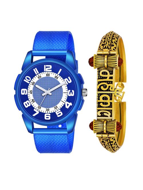kajaru men analog watch with mahadev bracelet - 18478190 - Very Small Image - 1