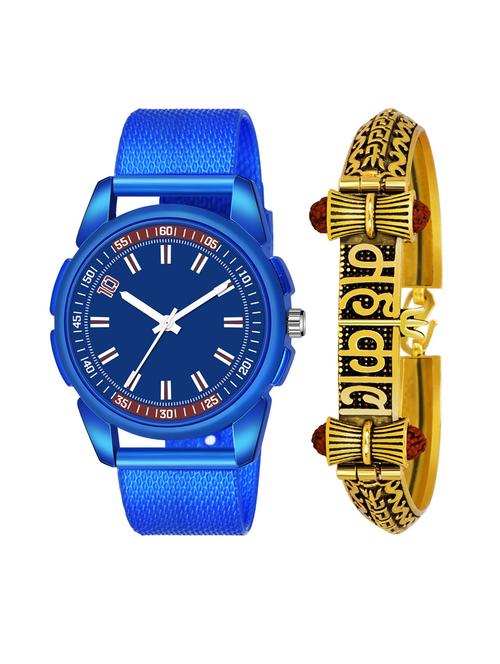 kajaru men analog watch with mahadev bracelet - 18478194 - Very Small Image - 1