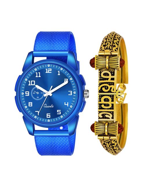 kajaru men analog watch with mahadev bracelet - 18478196 - Very Small Image - 1