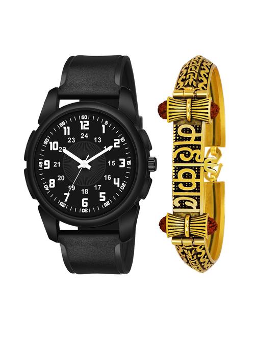 kajaru men analog watch with mahadev bracelet - 18478198 - Very Small Image - 1