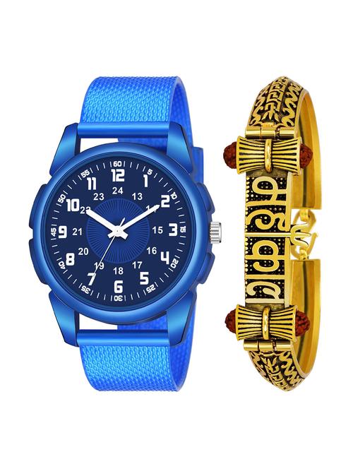 kajaru men analog watch with mahadev bracelet - 18478199 - Very Small Image - 1