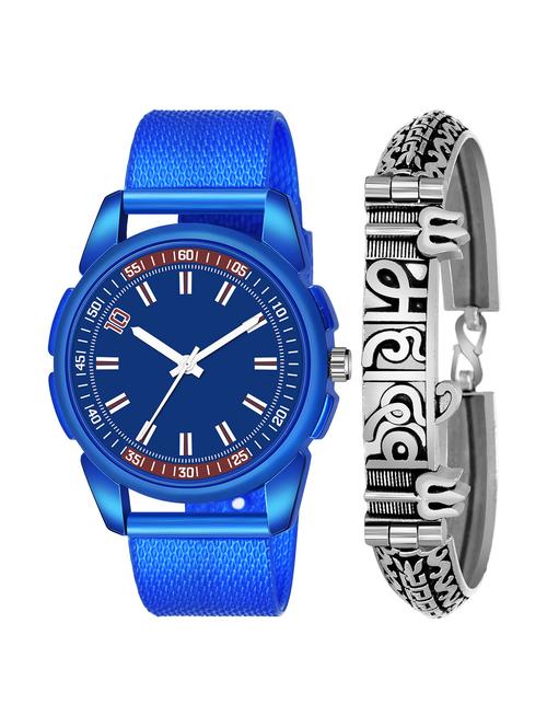 kajaru men analog watch with mahadev bracelet - 18478228 - Very Small Image - 1