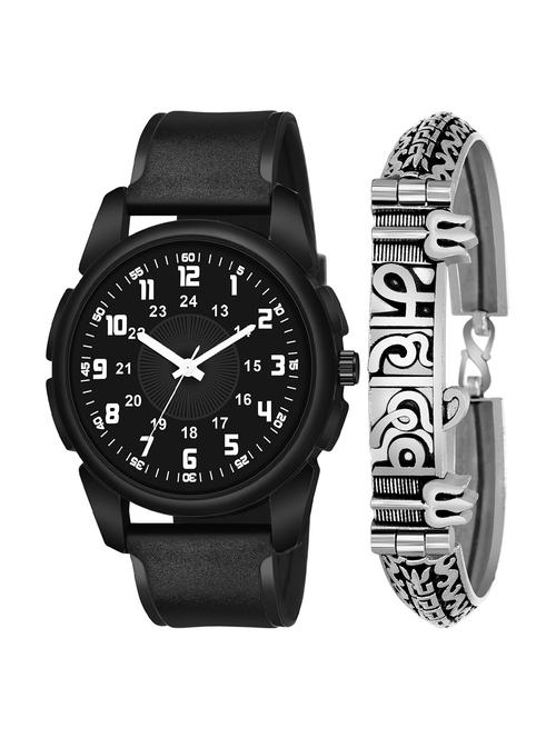 kajaru men analog watch with mahadev bracelet - 18478232 - Very Small Image - 1