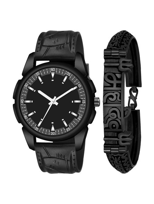 kajaru men analog watch with mahadev bracelet - 18478249 - Very Small Image - 1