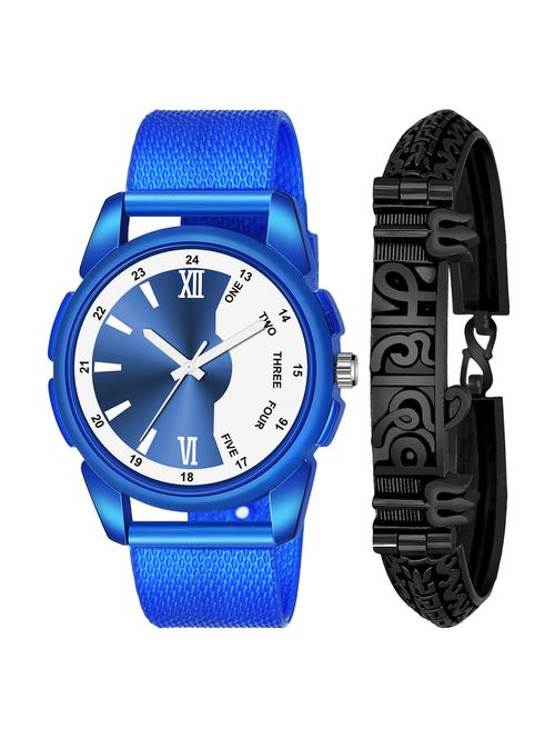 kajaru men analog watch with mahadev bracelet - 18478255 - Very Small Image - 1