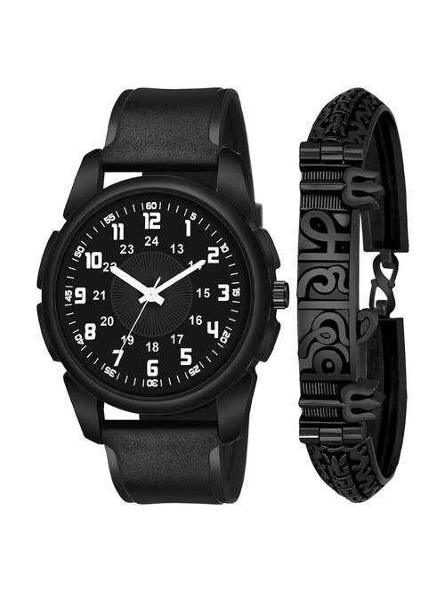 kajaru men analog watch with mahadev bracelet - 18478266 - Very Small Image - 1
