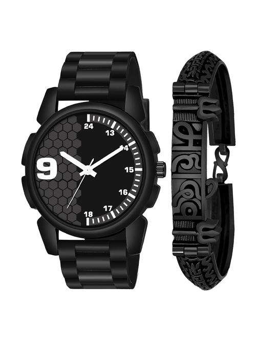kajaru men analog watch with mahadev bracelet - 18478269 - Very Small Image - 1