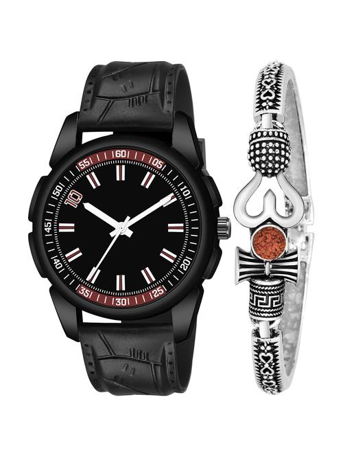 kajaru men analog watch with mahadev bracelet - 18478286 - Very Small Image - 1