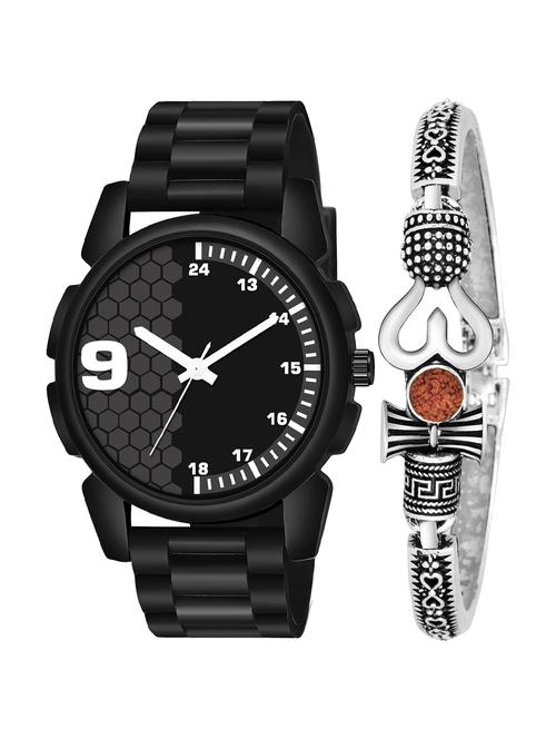 kajaru men analog watch with mahadev bracelet - 18478303 - Very Small Image - 1