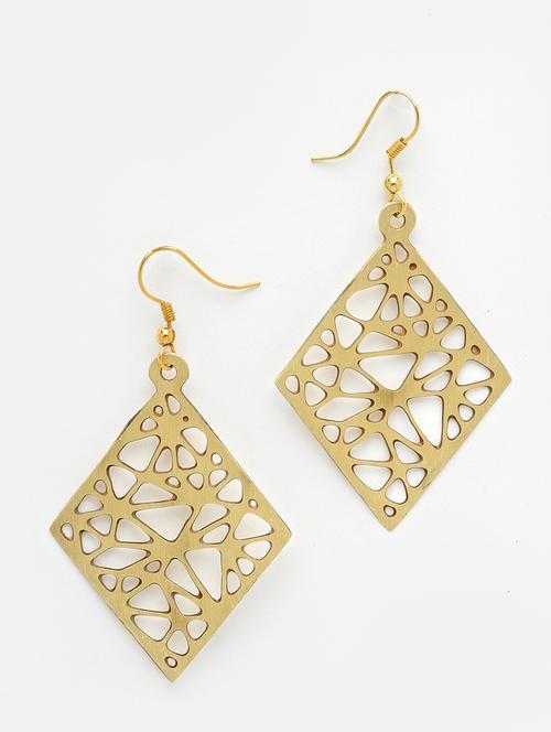 gold plated drop earrings - 18478793 - Very Small Image - 1