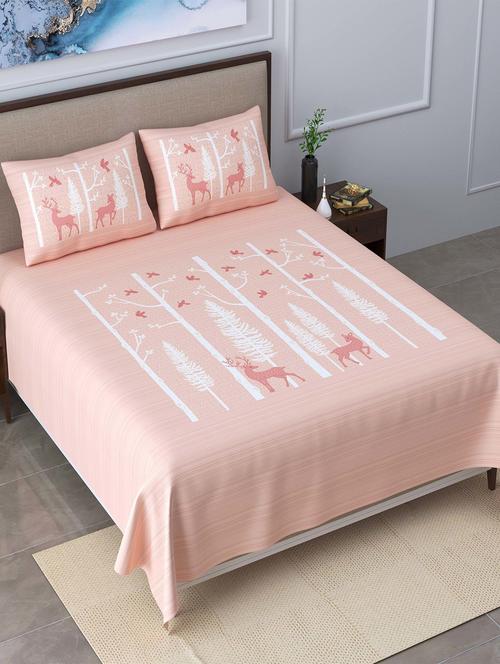 easygoods 320 tc king size bedsheet with 2 pillow covers | burberry - 18479142 - Very Small Image - 1