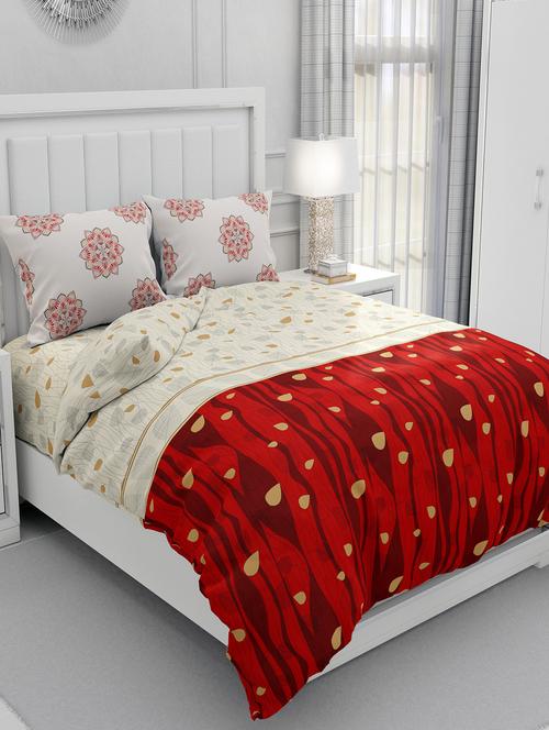 easygoods 320 tc king size bedsheet with 2 pillow covers | hawaii - 18479172 - Very Small Image - 1