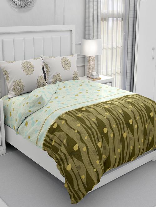 easygoods 320 tc king size bedsheet with 2 pillow covers | hawaii - 18479173 - Very Small Image - 1