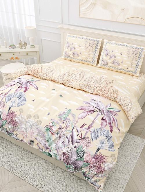 easygoods 320 tc king size bedsheet with 2 pillow covers | hawaii - 18479181 - Very Small Image - 1