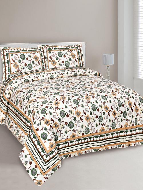 easygoods 240 tc queen bedsheet with 2 pillow covers | monarch - 18479217 - Very Small Image - 1