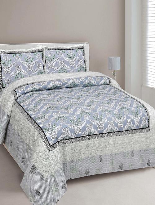 easygoods 240 tc queen bedsheet with 2 pillow covers | monarch - 18479244 - Very Small Image - 1