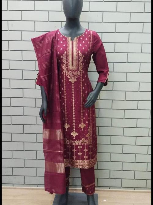 womem kurta bottom dupatta set - 18479494 - Very Small Image - 1