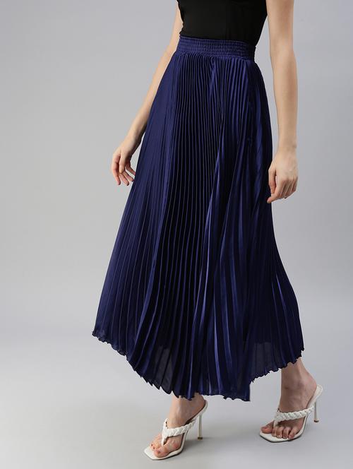 high rise solid flared skirt - 18479540 - Very Small Image - 1
