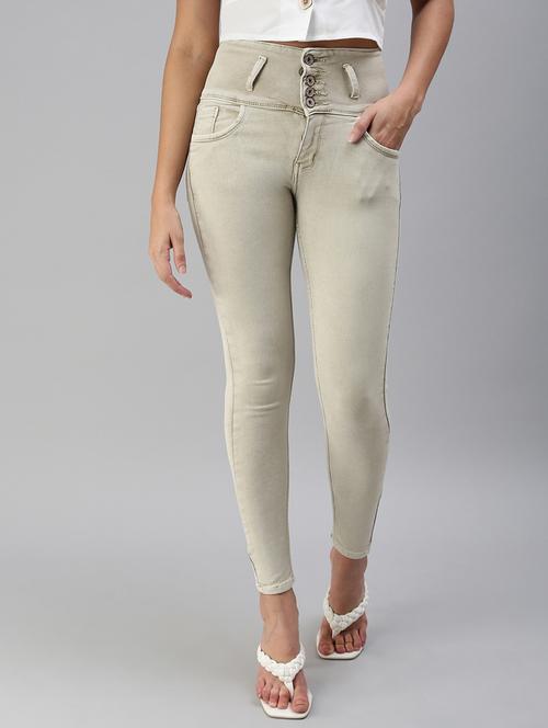 high rise stone washed skinny fit jeans - 18479565 - Very Small Image - 1