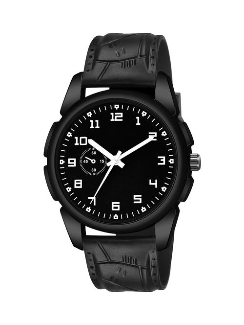 kajaru k_1216 black dial and pu black strap fancy look analog with quartz watch for men and boys - 18479608 - Very Small Image - 1