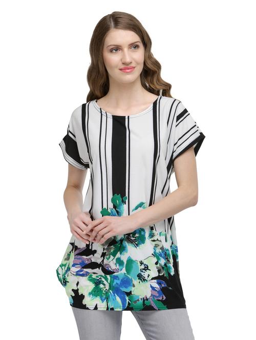 round neck printed regular top - 18479824 - Very Small Image - 1