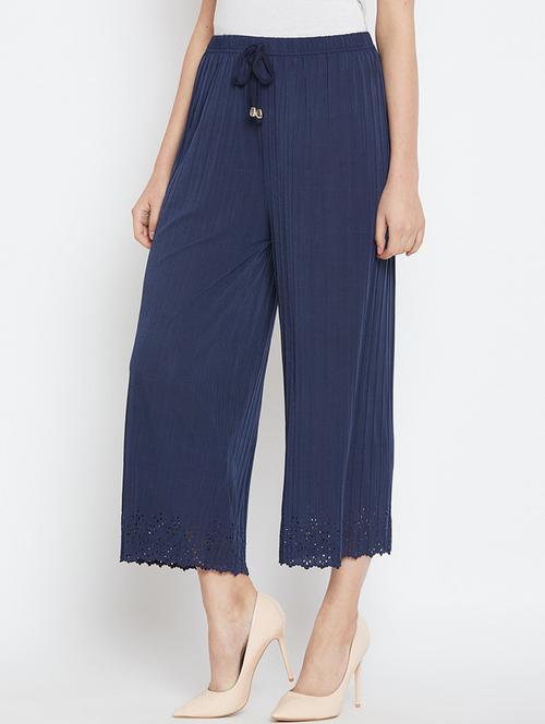 drawstring waist solid palazzo - 18479913 - Very Small Image - 1