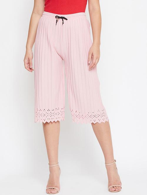 drawstring waist solid capri - 18479923 - Very Small Image - 1