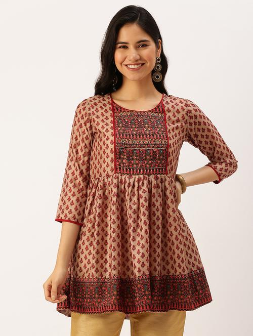 women printed flared kurti - 18480979 - Very Small Image - 1