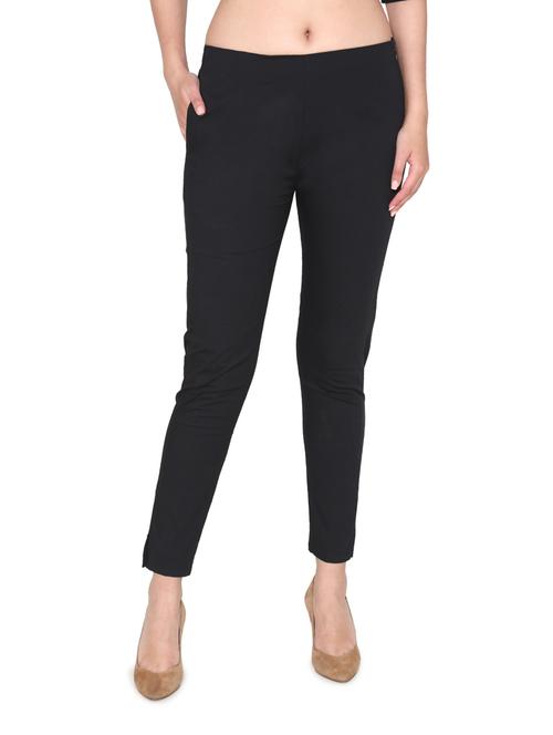 mid rise solid cigarette pants - 18480997 - Very Small Image - 1