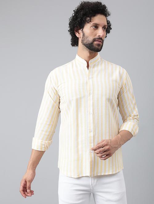 mens stripes casual shirt - 18481102 - Very Small Image - 1