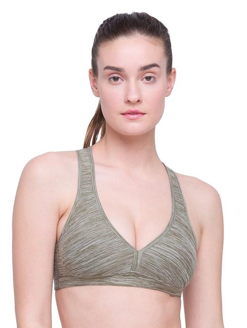 green lightly padded sports bra - 18481451 - Very Small Image - 1