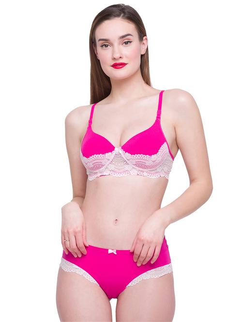 lace detailed bras and panty set - 18481761 - Very Small Image - 1