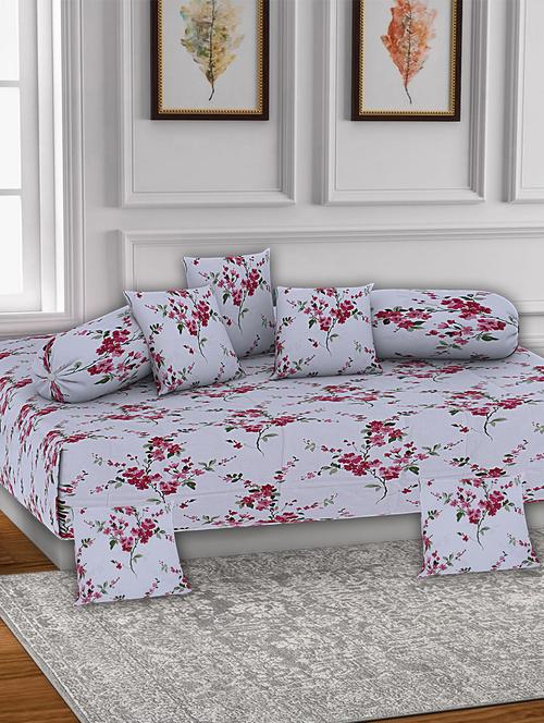 texstylers pure cotton jaipuri printed high quality diwan cover set(pack of 8) - 18481792 - Very Small Image - 1