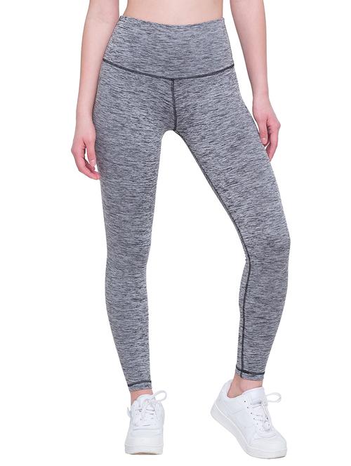 high rise melange sports leggings - 18481821 - Very Small Image - 1