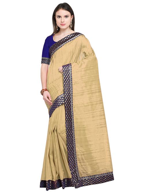lace bordered solid saree - 18482380 - Very Small Image - 1