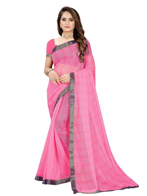lace detailed self designed saree with blouse - 18482749 - Very Small Image - 1