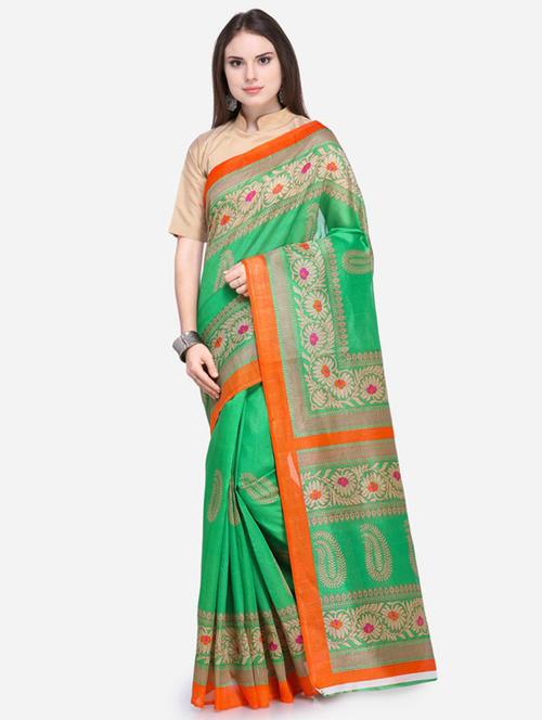 ethnic motif woven saree - 18485810 - Very Small Image - 1