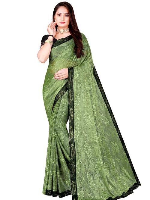 women's bordered royal blue colored saree with blouse - 18485875 - Very Small Image - 1
