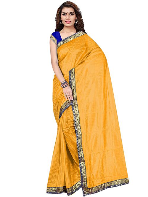 lace detailed solid saree - 18486124 - Very Small Image - 1