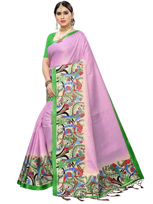 tassel detailed printed saree - 18487922 - Very Small Image - 1