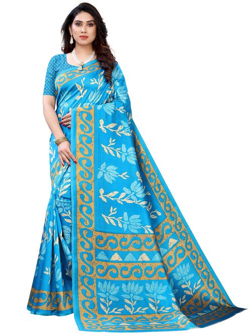 floral printed saree - 18488130 - Very Small Image - 1