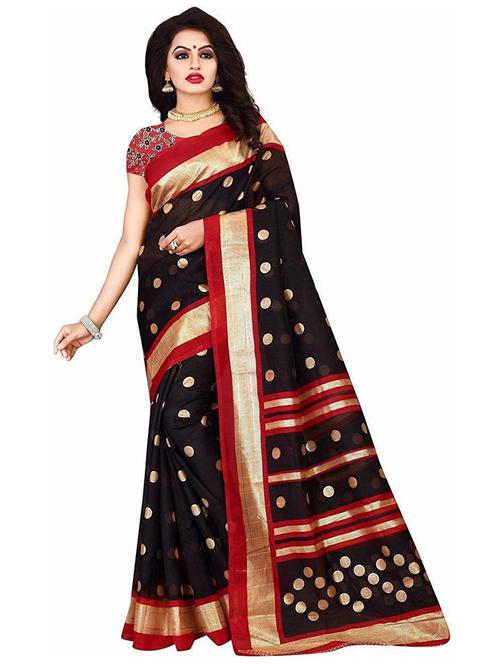 zari work woven saree with blouse - 18490170 - Very Small Image - 1