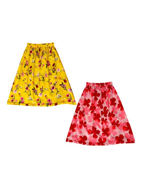 girls pack of 2 floral skirt - 18491018 - Very Small Image - 1