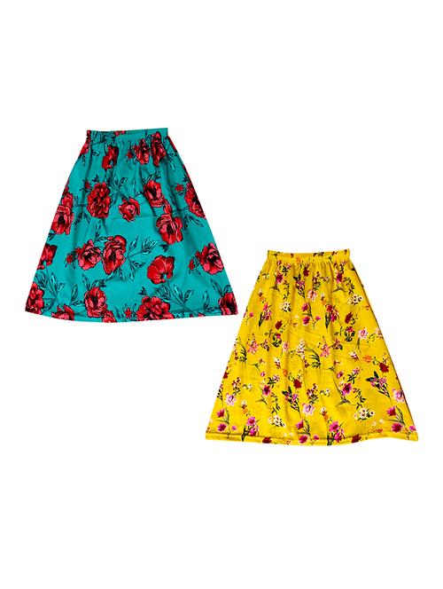 girls pack of 2 floral flared skirt - 18491026 - Very Small Image - 1