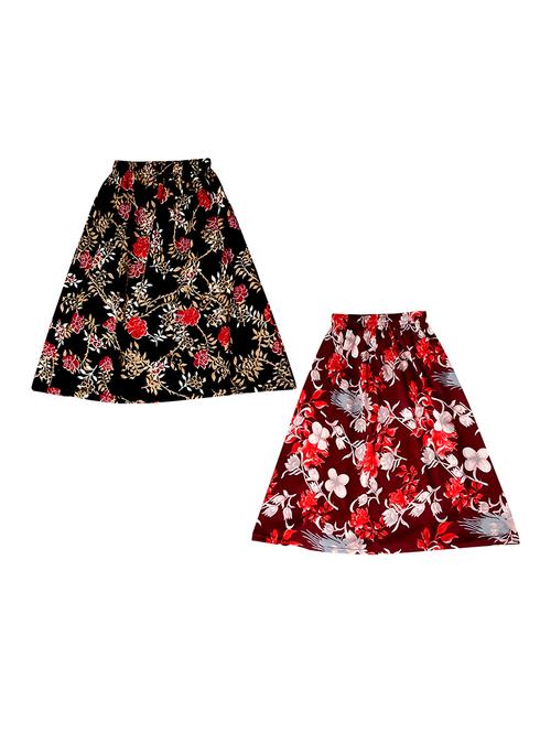 girls pack of 2 floral flared skirt - 18491033 - Very Small Image - 1