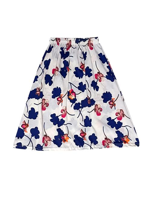 girls white floral flared skirt - 18491038 - Very Small Image - 1