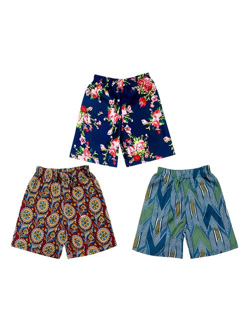 girls pack of 3 printed shorts - 18491147 - Very Small Image - 1