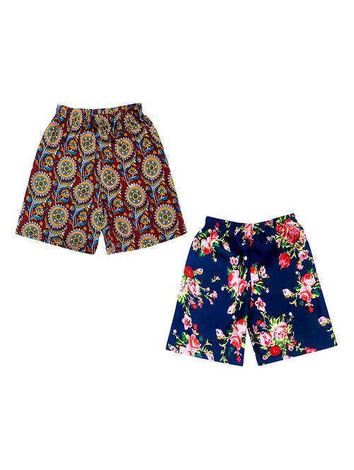 girls pack of 2 printed shorts - 18491166 - Very Small Image - 1