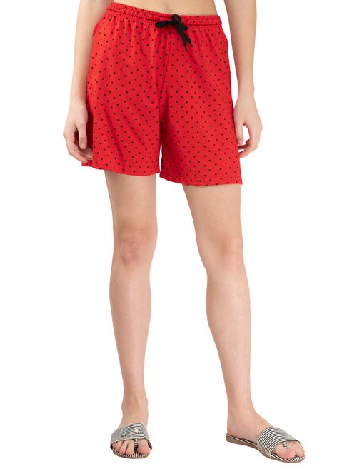 drawstring waist polka dot shorts - 18491428 - Very Small Image - 1